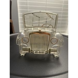 Vintage, 1950s JSNY Figural Car Coin Bank- Case 7in x 6.5in x 2in
